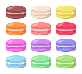 Vector french macaroon isolated on white background