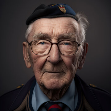 World War 2 Veteran Portraits-Generative AI