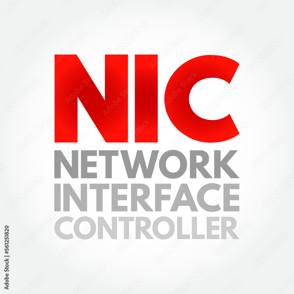 Poster nic - network interface controller is a computer hardware component that connects a computer to a co