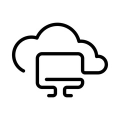 Cloud service and network line icon. Database and online storage. Cloud Computing, Cloud storage icon.