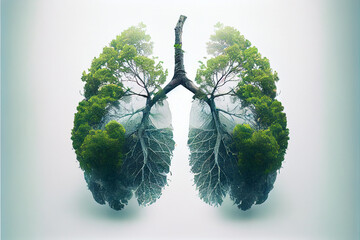 Green Lung illustration for a better World