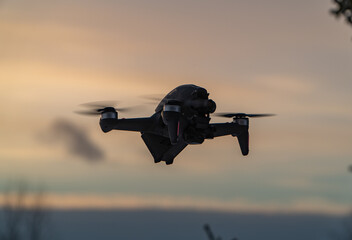 Drone against the sky