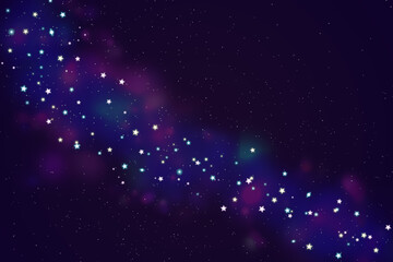 Cartoon Style Space Wallpaper with stars