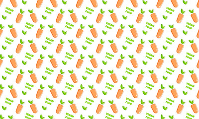 Collection with pattern vegan fruit on white background for textile design. White color background. Vector drawing. Green natural background. Healthy vegan food. Healthy eating. Vector illustration