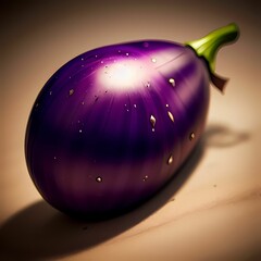 Fresh eggplant close up