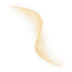 Fototapeta na wymiar Gold glitter line curve
