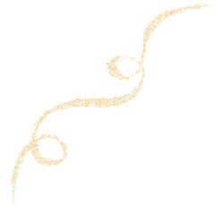 Gold glitter line curve