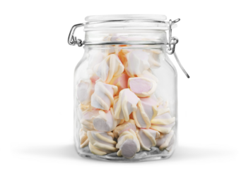 A delicious sweet white marshmallows