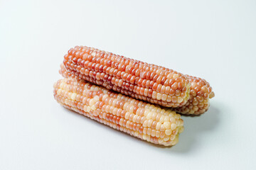 Delicious boiled waxy corn food served on the table