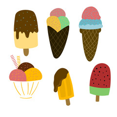Sweet ice cream set