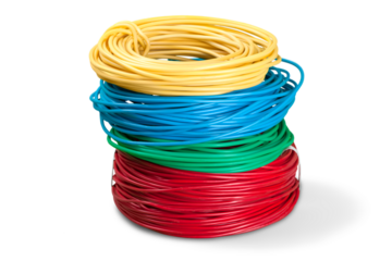 Rolls colorful power copper electrical wire