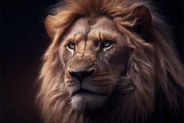 Naklejka premium Lion Close up