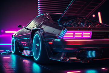 Abstract background with pink blue glowing, computer, storage, cyber safety, virtual reality