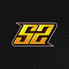 Race Number 52 logo design vector