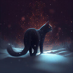 Obraz na płótnie Canvas black cat