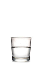 water glass isolated on white .