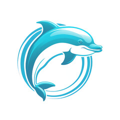 Fototapeta premium dolphin logo