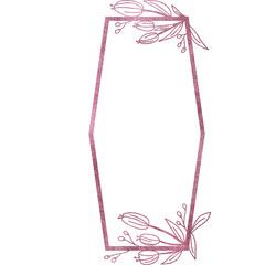 Rose gold geometric frame 