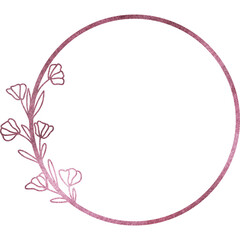 Rose gold geometric frame 