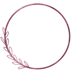 Rose gold geometric frame 