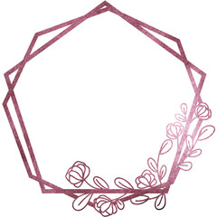 Obraz premium Rose gold geometric frame 