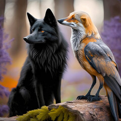 Obraz premium The fox and the crow