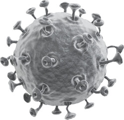 COVID19 virus 3D render