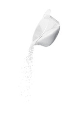 Salt or Sugar Sprinkling Out of the Bowl