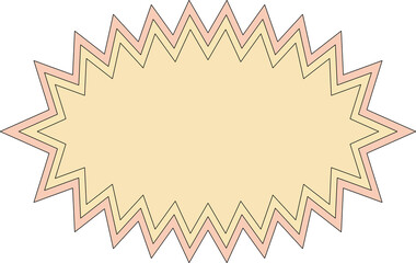 retro groovy funky flat sticker decoration