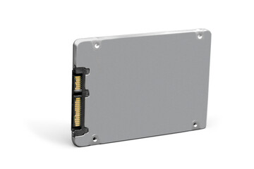 SD memory card isolated on white background