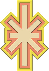 retro groovy funky flat sticker decoration