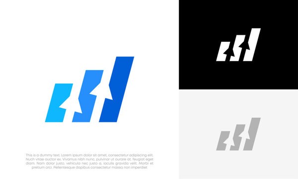 financial growth logo design vector