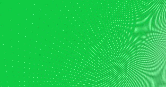 Abstract background in green screen loop. Vertical video with dots as grid moving on chroma key background. Key color green for tech stories and loopable backdrop. Lines and dots in a mesh