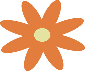 retro groovy funky flat sticker decoration