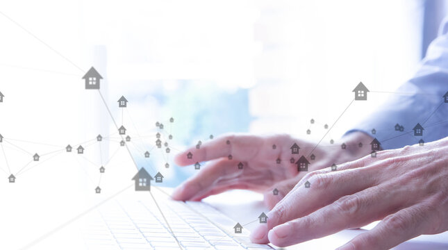 mano, scrivere al computer, casa, agenzia immobiliare, immobili, 