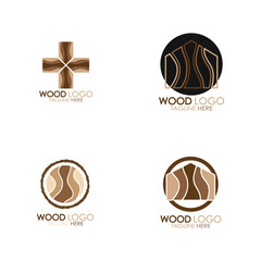 wood logo template icon illustration design vector, used for wood factories, wood plantations, log processing, wood furniture, wood warehouses with a modern minimalist concept