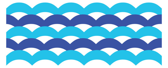 Sea surface logo. Waving lines blue pattern