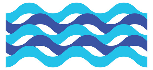 Abstract blue waves. Line pattern. Water surface