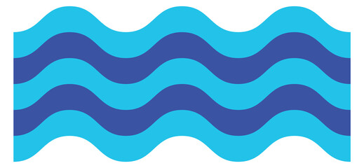 Waving lines. Abstract blue logo. Water symbol