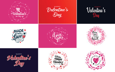 Be My Valentine lettering with a heart design. suitable for use in Valentine's Day cards and invitations