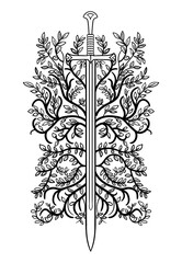 Lord of the rings- Anduril White Tree vector.eps	
 - obrazy, fototapety, plakaty