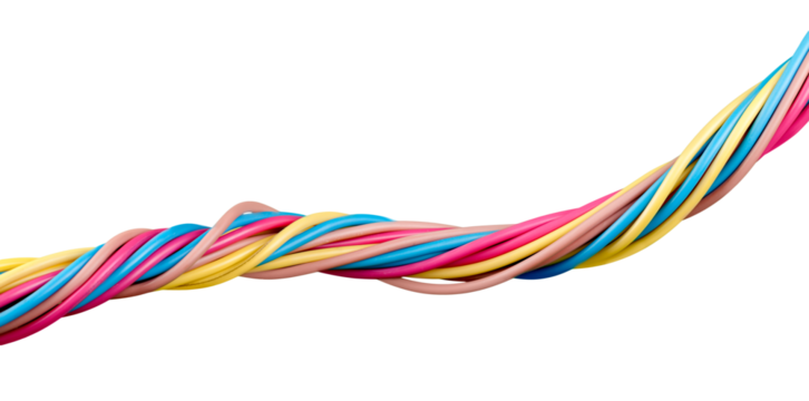 Colorful power copper electrical wire