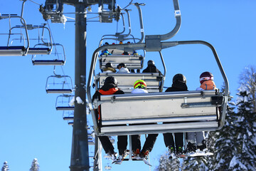 ski lift downhill skiing winter