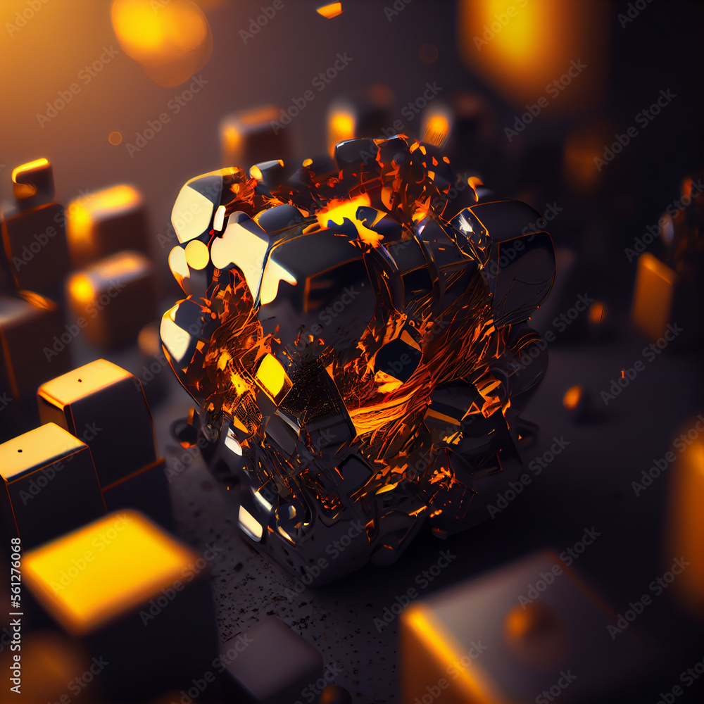 Aufkleber futuristic circuit background created with generative ai