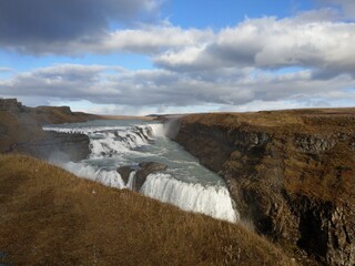 Iceland landscape waterfalls scenery 