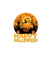 Halloween pumpkin vector illustration.