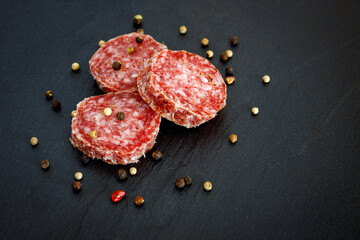Dried and smoked german sausage it is called Stracke