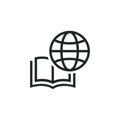 International knowledge icon isoalted on white background
