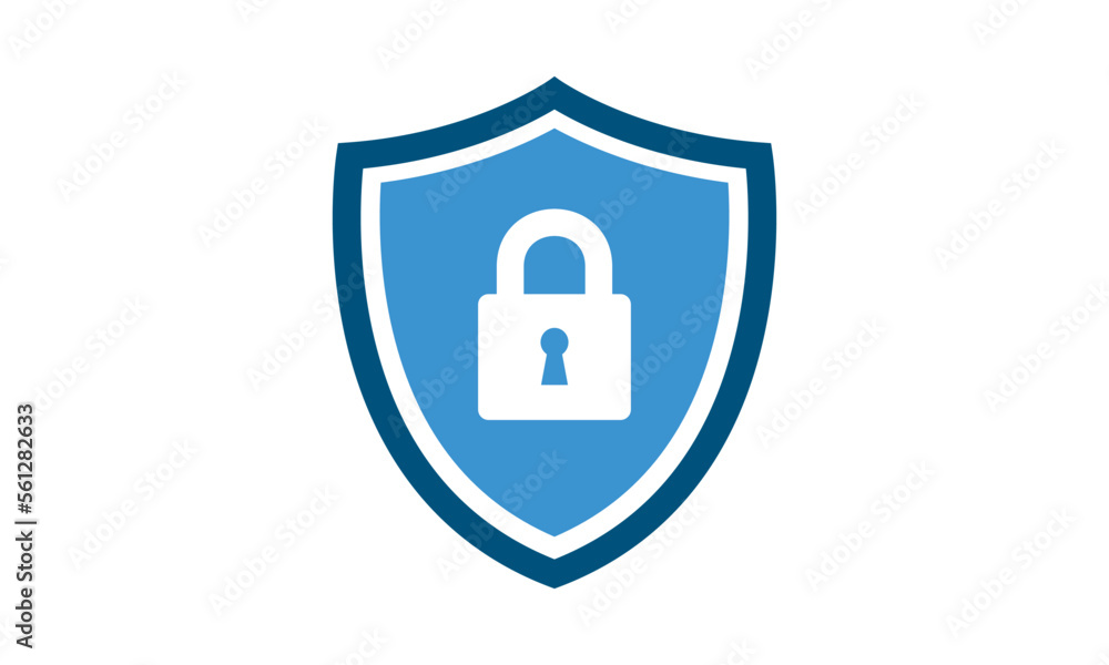 Poster secure internet icon. protective shield sign digital security with the image of a padlock. symbol se