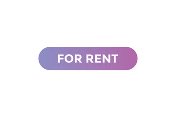 For rent button web banner templates. Vector Illustration
